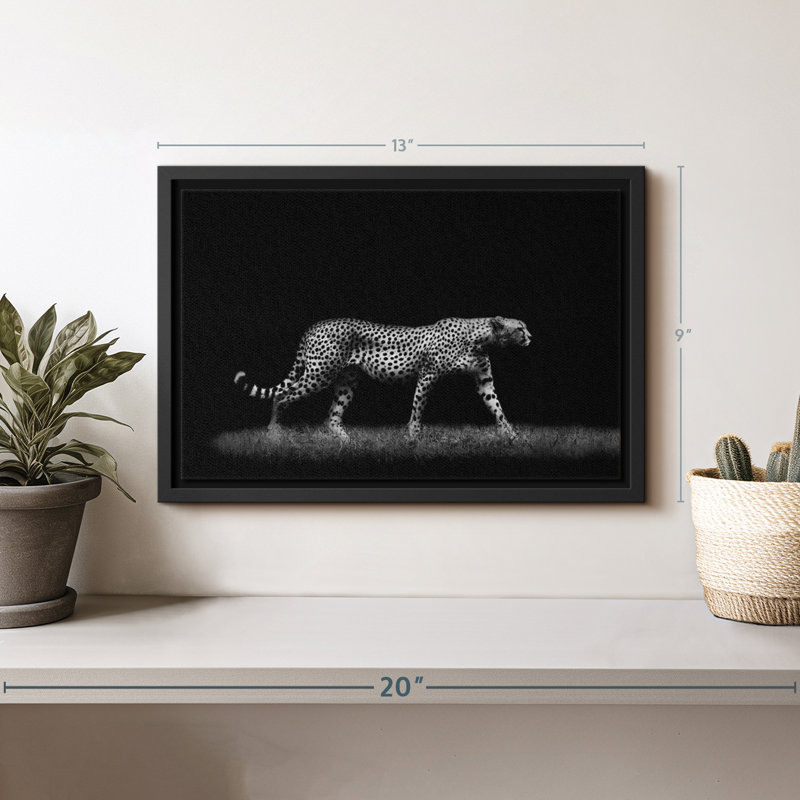 Animal "Impression sur toile monochrome", H 9 po x l 13 po
