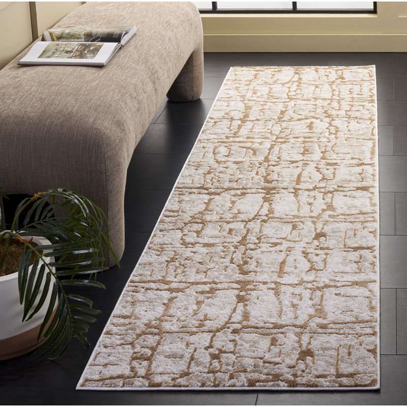Tapis d'intérieur abstrait Madrid Performance, 2'-2" x 8'-0" Runner