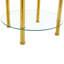 Table basse contemporaine en verre trempé à double couche Contemporary
