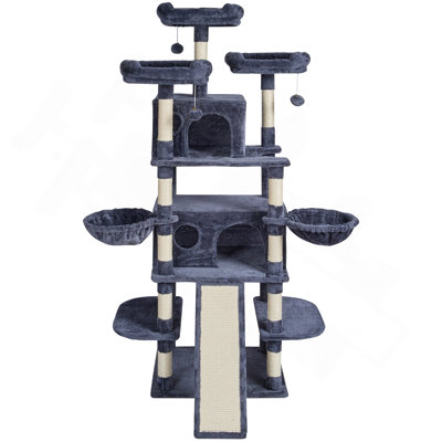 Cat Tree 68.5" Cat Tower For Indoor Cats With Cat Condos Scratching Post