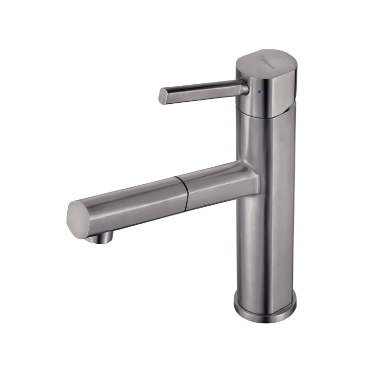 Robinet de cuisine à levier unique en acier inoxydable Whitehaus, Bronze brossé