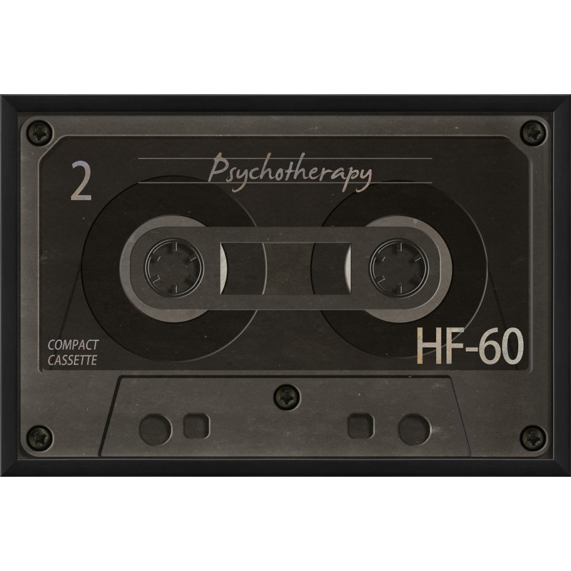 Psychotherapy cassette tape, impression encadrée