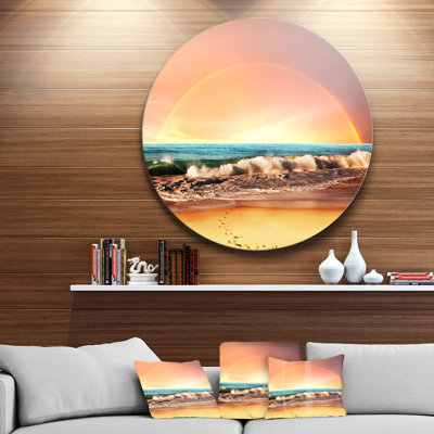 " Majestic Rainbow Over Seashore "