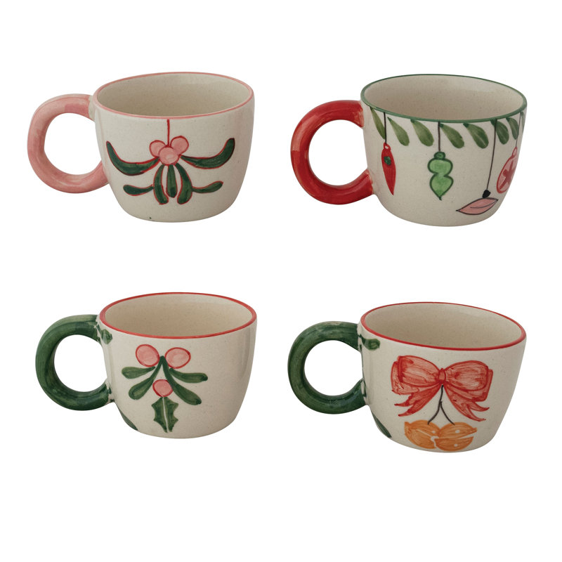 Stoneware Mug W/ Holiday Botanicals/Images