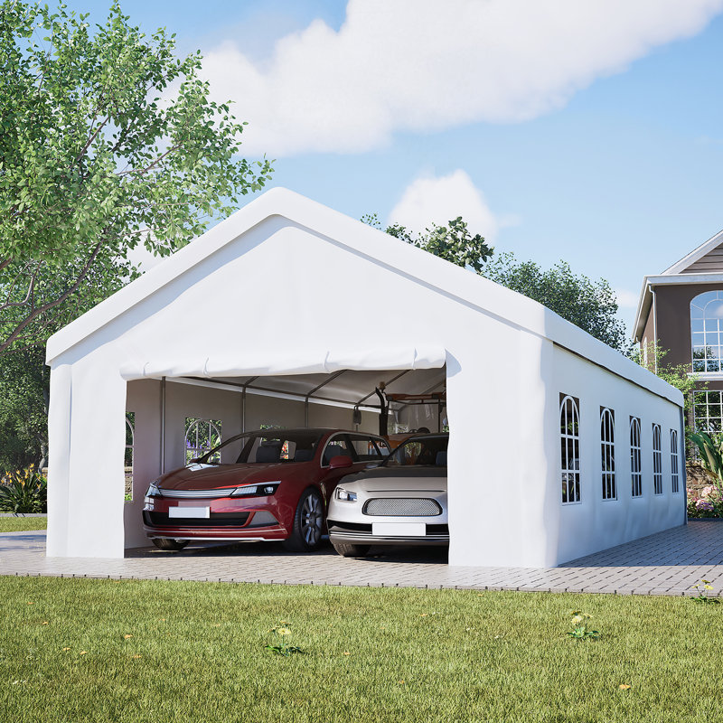 Abri d'auto portatif en métal 16 x 32 Carport