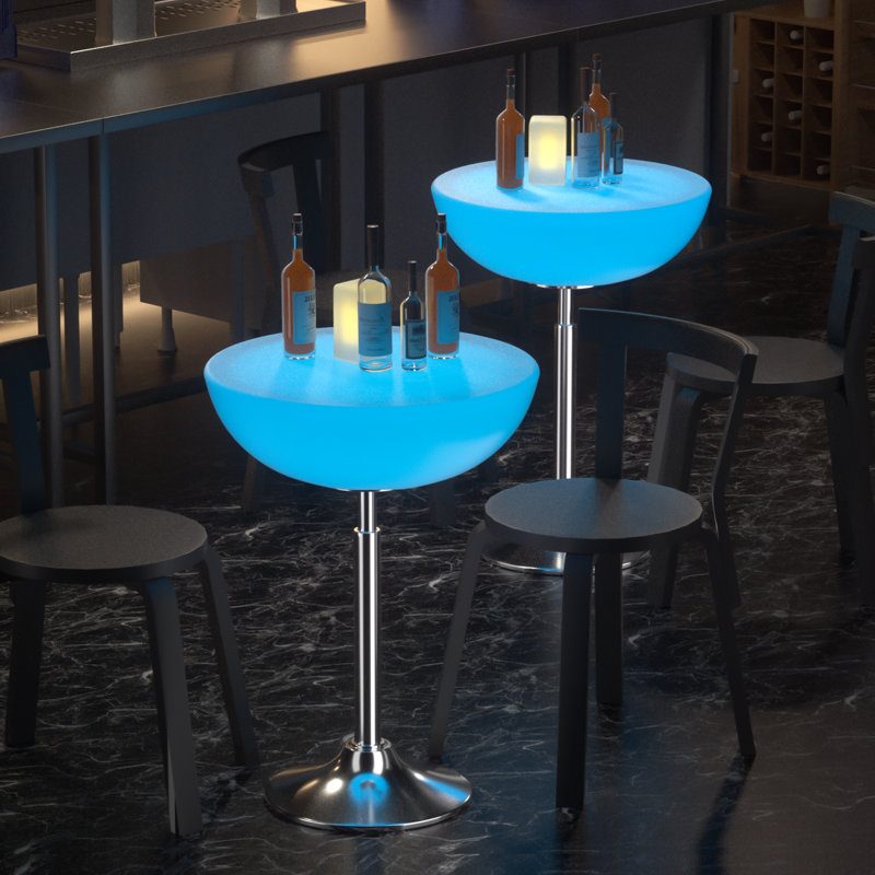 Lindella LED Light Up 16 Color Changing Bar Stool Table