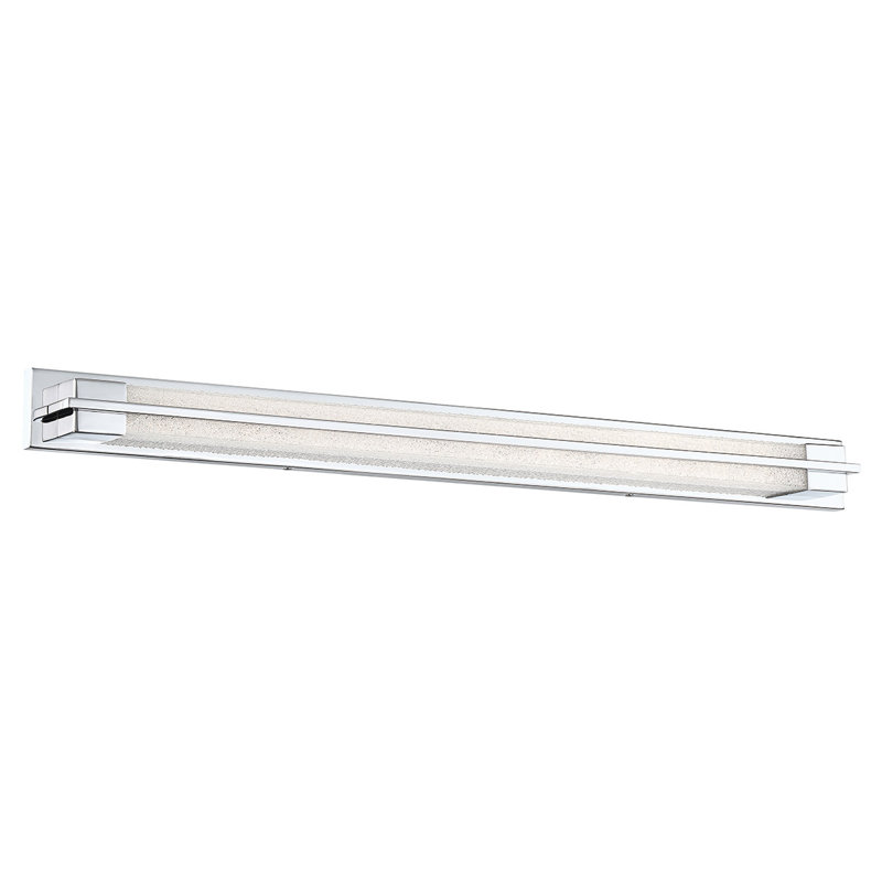 Ice Dimmable LED Vanity Light With Sparkling Glass Diffuser, 3" H x 37" W x 2.67" D