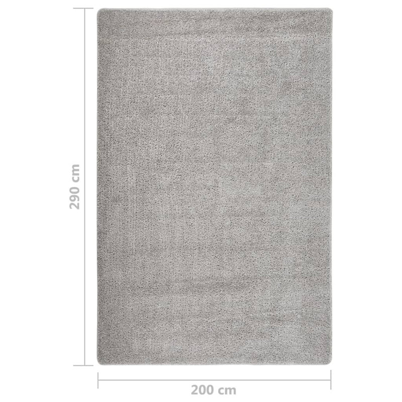 Adeja Solid Colour Shag Area Rug, Rectangle 200 x 290 cm