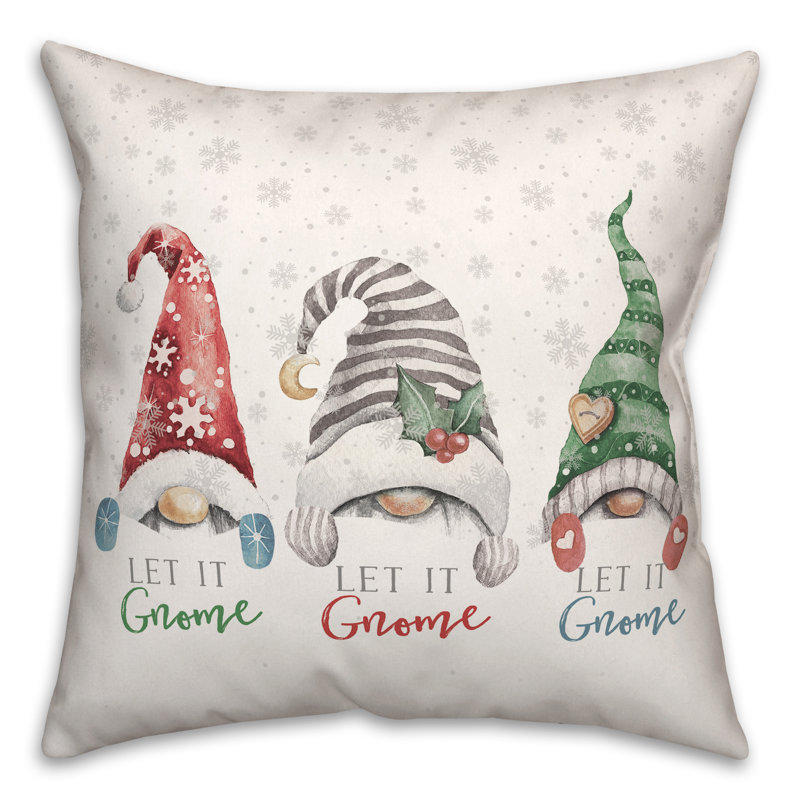 Coussin Let Let Gnome, 20 po x 20 po