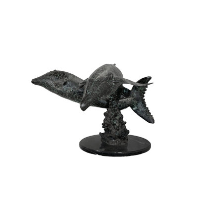 Bronze Two Whales Sculpture