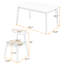 Ensemble de salle à manger 5 pièces de style Mid-Century moderne avec 4 chaises rembourrées et une structure durable pour les petits espaces-1335003386