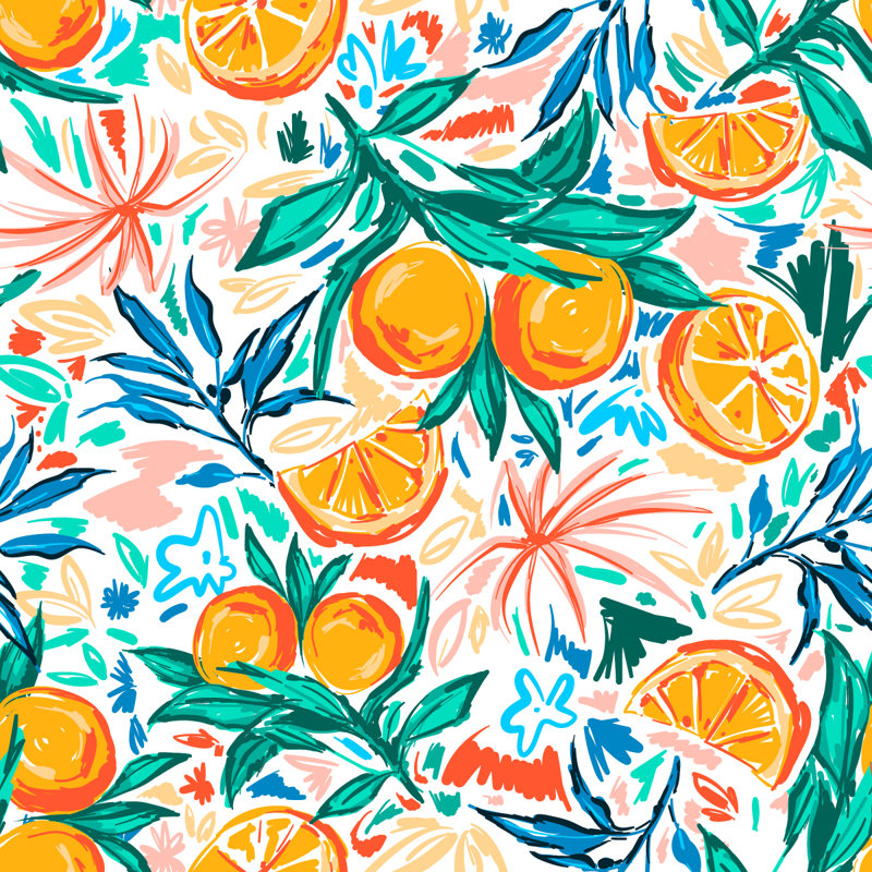 Peel & Stick Floral Wall Mural, 2.08' W x 10.42' L