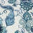 Jacobean Garden Light Filtering Dual Header Curtain Panel in Blue-684737994