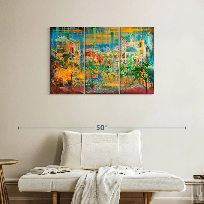 Avery Abstract Carnival Scene, 24" H x 38" W