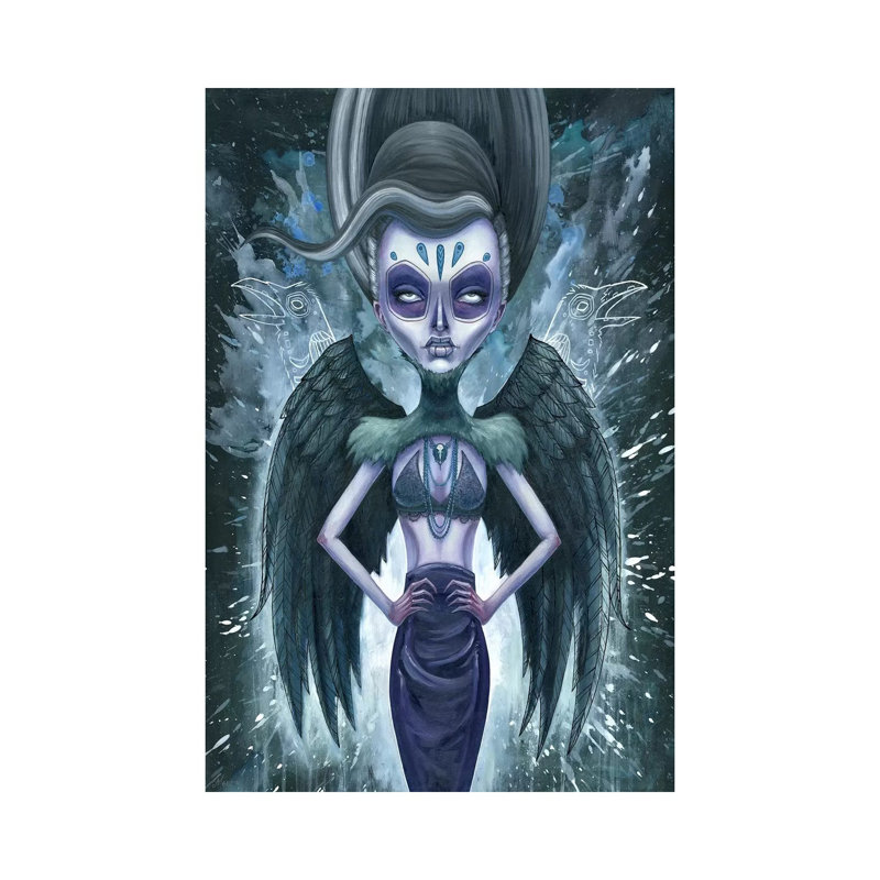 Black Raveness by Megan Majewski - Wrapped Canvas Print, 20.32 cm H x 30.48 cm W