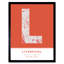 Liverpool England United Kingdom City Map 1 Piece Single Picture Frame Wall Art