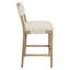 Ensemble de table de bar 36 po avec 2 chaises en lin beige Jenna