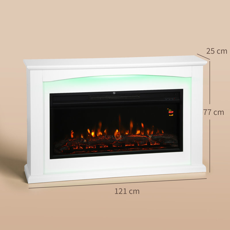 Ivy Bronx 121cm W White Electric Remote