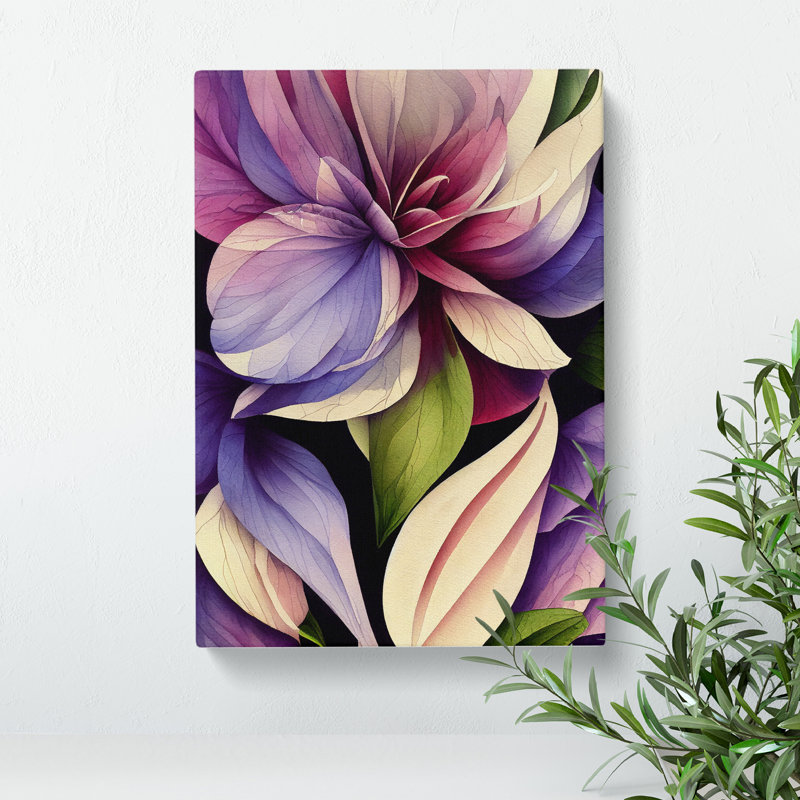 Lovely Watercolour Flowers No.1 - Wrapped Canvas, 60cm H x 40cm W x 3cm D