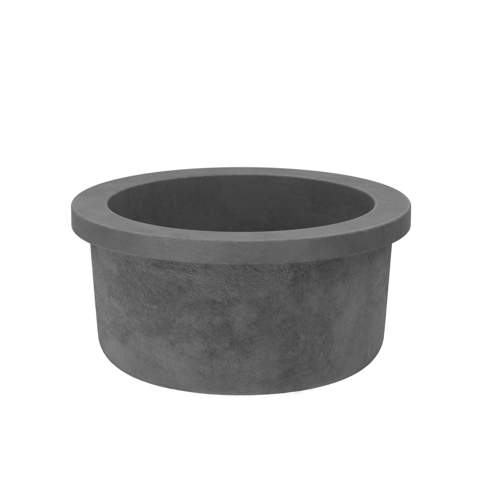 Malibu NativeStone Concrete 14" Round Dual Mount Bar Sink, Slate
