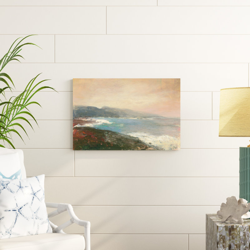 «Land End» par Julia Purinton, peinture sur toile tendue, H 20 po x l 30 po