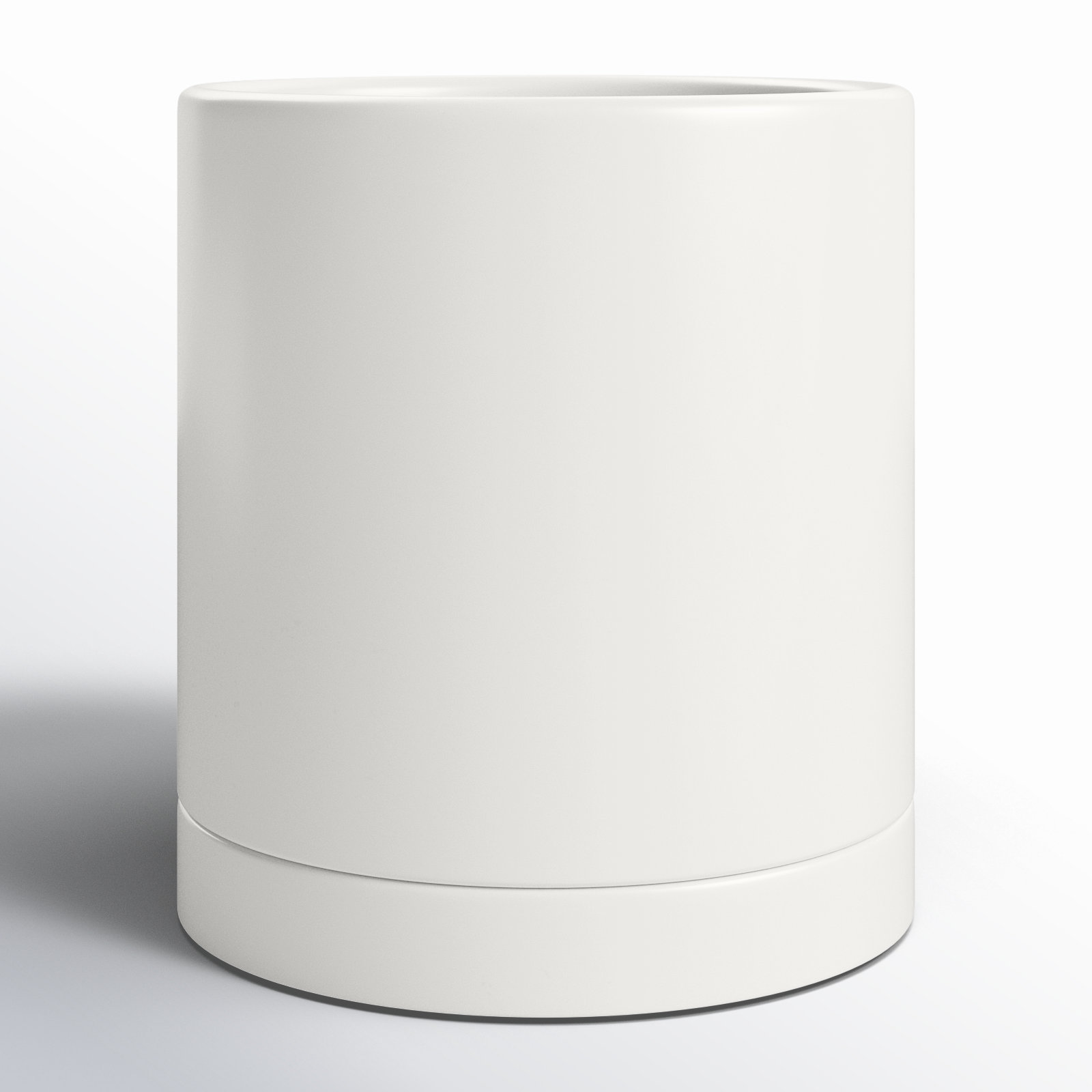 Carlotta 12" Ceramic Pot Planter, White, 5.75" H x 5" W x 5" D