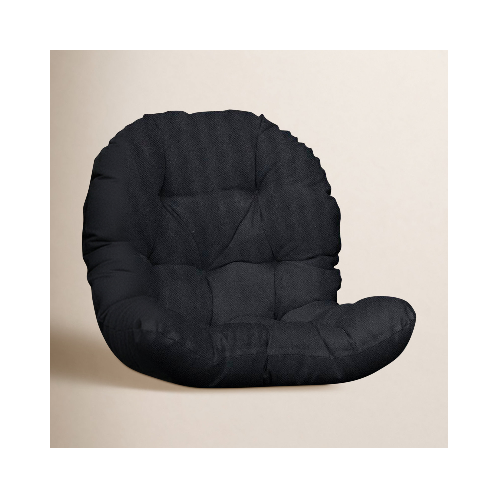 Outdoor Seat/Back Cushion Egg Chair Cushion, Black