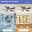 Ventilateur de plafond encastré avec lumière et télécommande / app-856862584-856862587