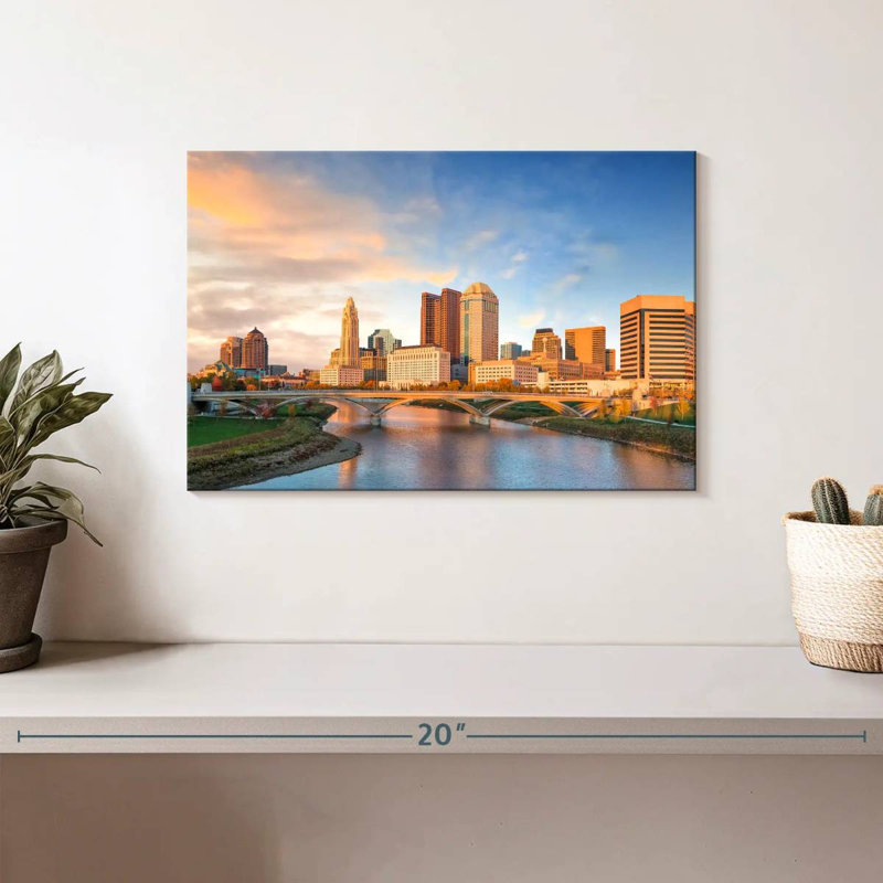 Kavia Columbus Sunset, 8" H x 12" W