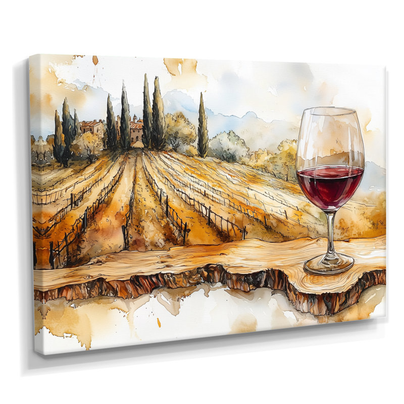 Whitnash - décoration murale vignoble, H 34 po x l 44 po, Toile tendue, Ne s’applique pas