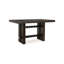 Table à hauteur de comptoir Haus, plateau rectangulaire de 66 pouces, bois brun foncé