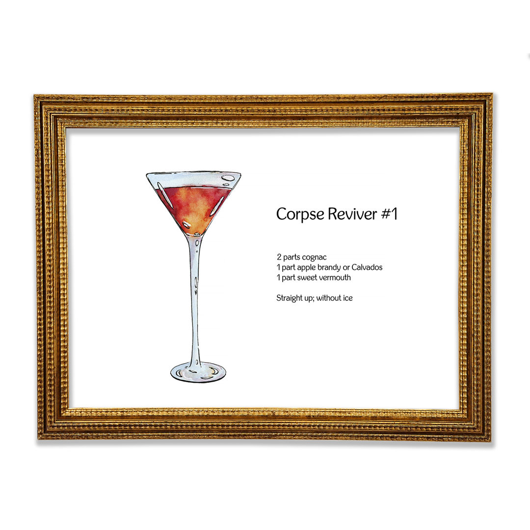 Gerahmtes Wandbild Corpse Reviver Cocktail