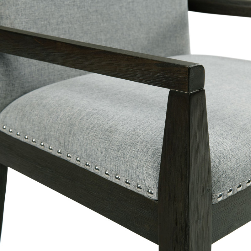 Fauteuil en tissu gris Tremel