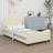 Upholstered Daybed With Rabbit Ear Shaped Headboard-2085556612