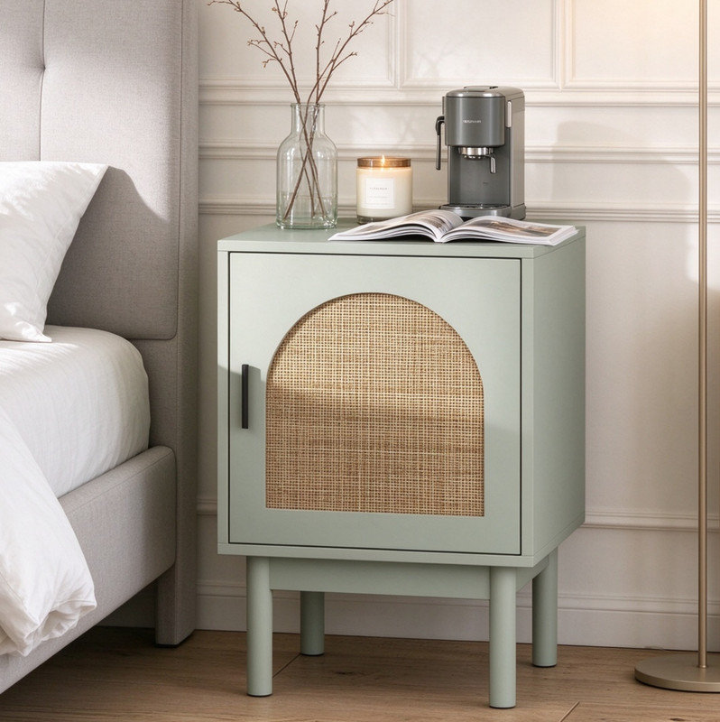 39.98 cm W Solid Wood Bedside Table