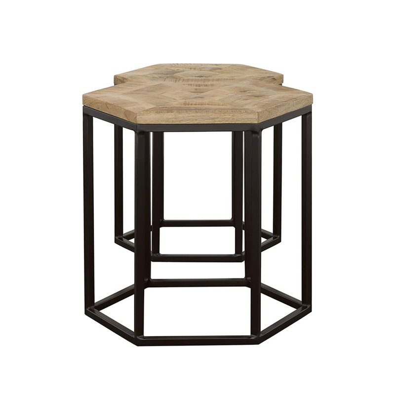 Ensemble de 2 tables gigognes