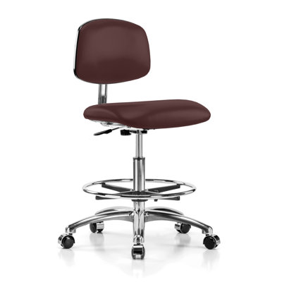 Catawba PERCH Electro-Static Dissipating (ESD) Cleanroom Chair with Foot Ring | High Bench Height 24-33.5"