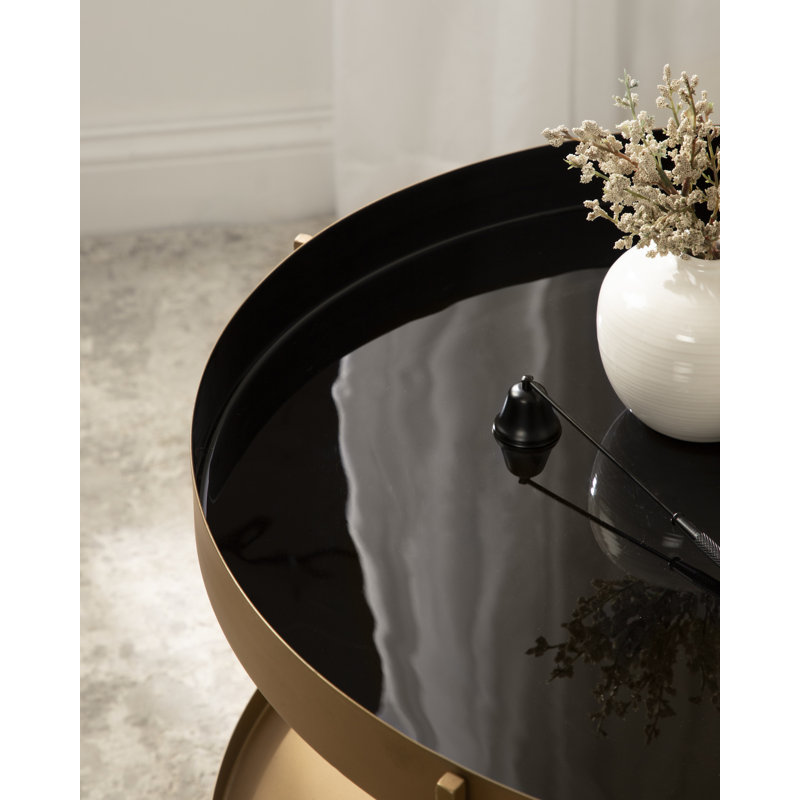 Single Coffee Table, Black, Gold