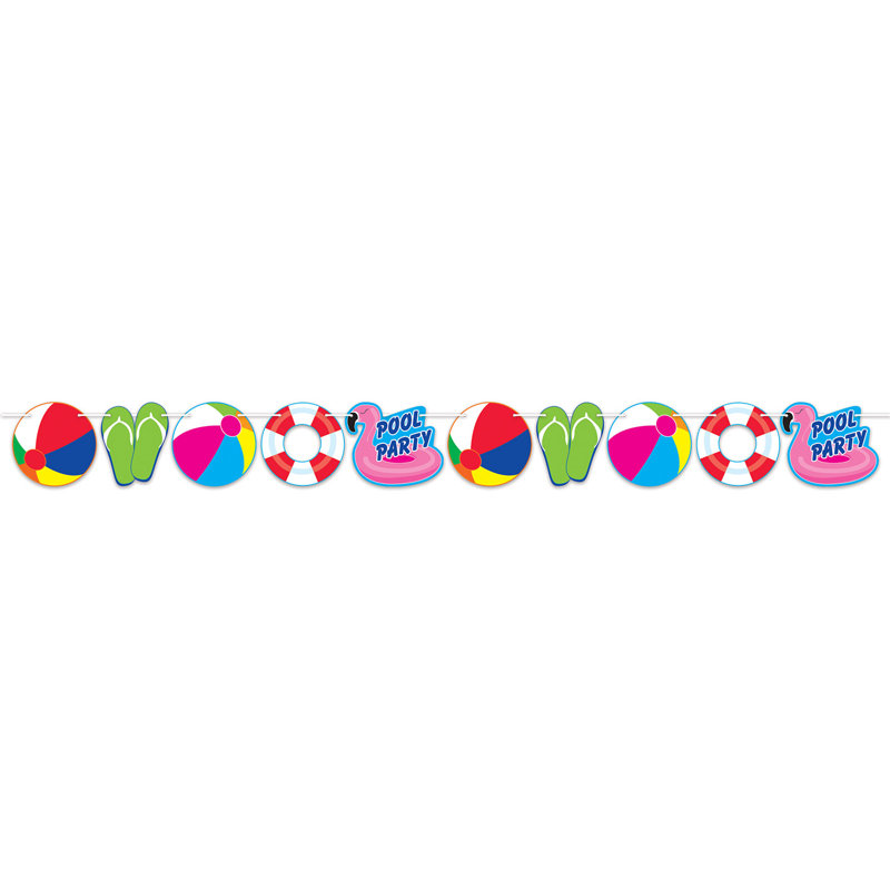 Pool Party Streamer - Pack of 12
