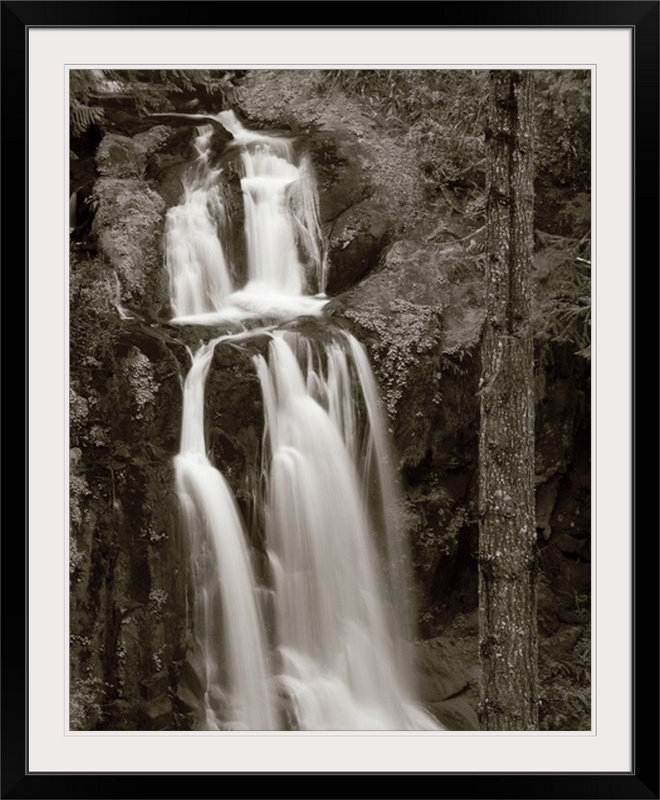 « kentucky chutes », impression Alan Majchrowicz, H 23 po x l 20 po x P 1 po, Cadre noir