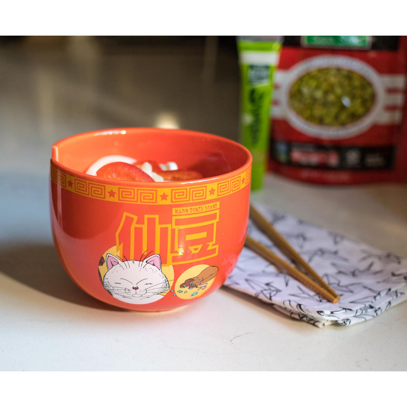 Service de vaisselle japonais Dragon Ball Z Karin | Bol et baguettes 16 onces Ramen