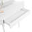 Corner Makeup Vanity Desk With Mirror & LED Lights, Modern Vanity Set With Mirror And Stool, Dressing Table With Large Storage For Small Place, Brightness Adjustable Folding Mirror, White
