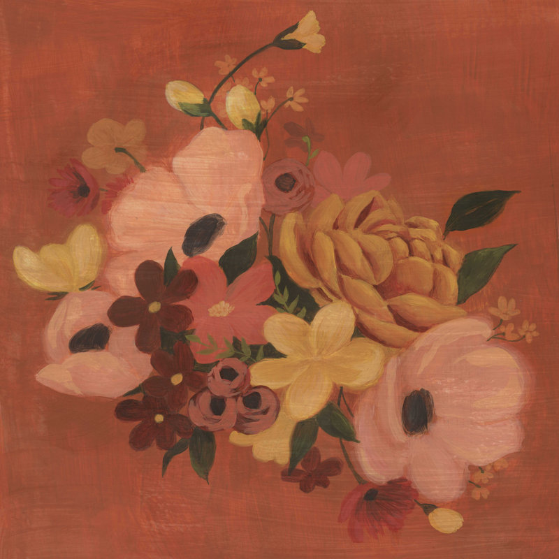 Bouquet d'orange brûlé I, H 20 po x l 20 po