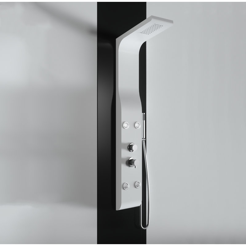 Hydromassage Shower Tower Panel, White