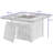 Appomattox Square Aluminum Propane Smokeless Fire Pit Table with Hidden Fuel Tank