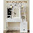 Dressing Table with Adjustable LED Lights, Removable Large Mirror, with Jewellery Storage, Open Shelves, 5 Drawers, with Beside table, for Bedroom