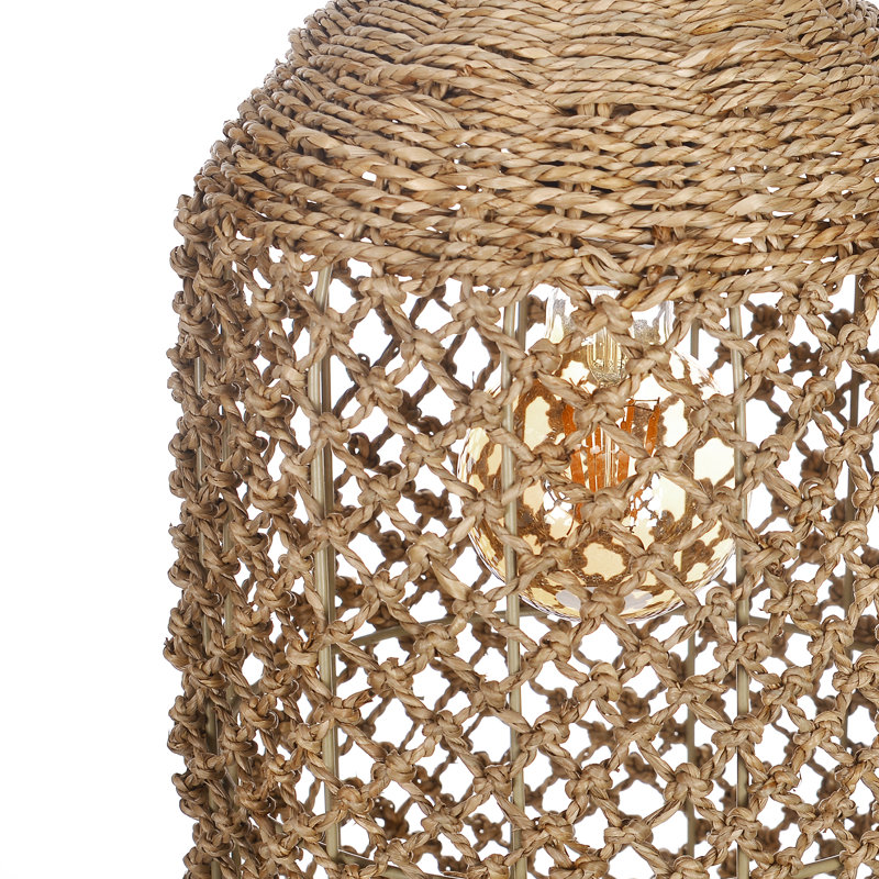 Luminaire suspendu en rotin pour îlot de cuisine Boho