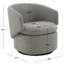 Fauteuil demi-tonneau pivotant en mélange de polyester de 29,9 po Janice-78734940