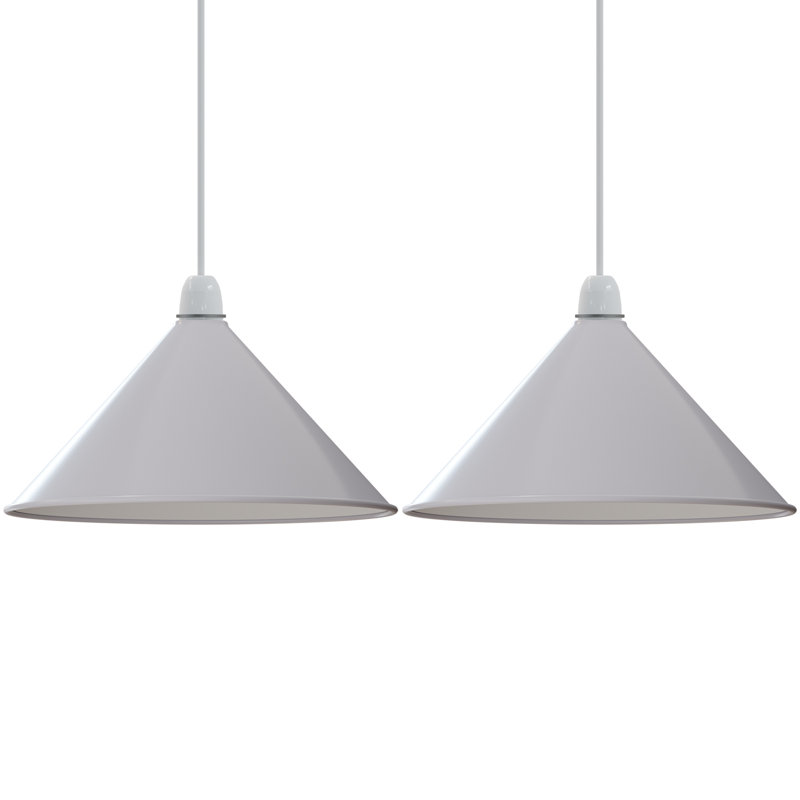 14.3 cm H Cone Lamp Shade ( Screw On ), White