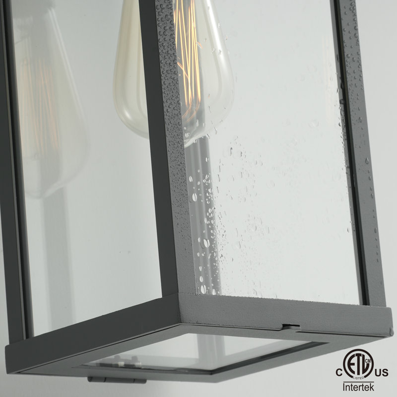 Applique murale d'extérieur 1 lumière Olar Classic, H 18 po x l 5,83 po x P 7 po, Gris, 1